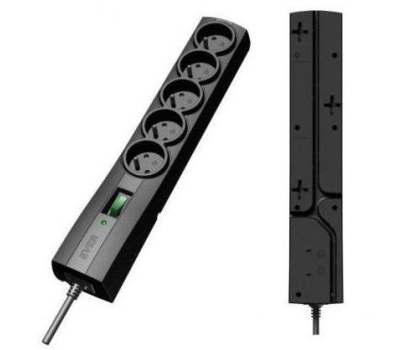 Listwa zasilająca Ever Classic - 5 gniazd, 1,5m, czarna
